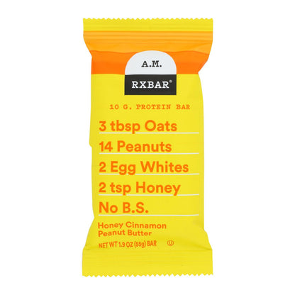 RXBAR AM Honey Cinnamon Peanut Butter Bars - 12-Pack - 1.9 oz Bars