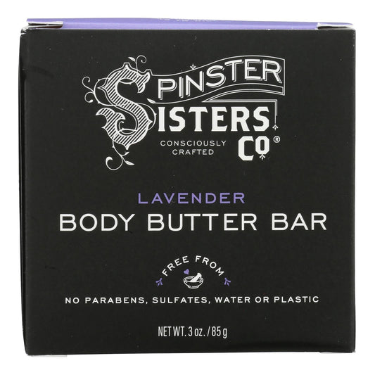 Spinster Sisters Body Butter Bar in Relaxing Lavender Scent, 3 oz