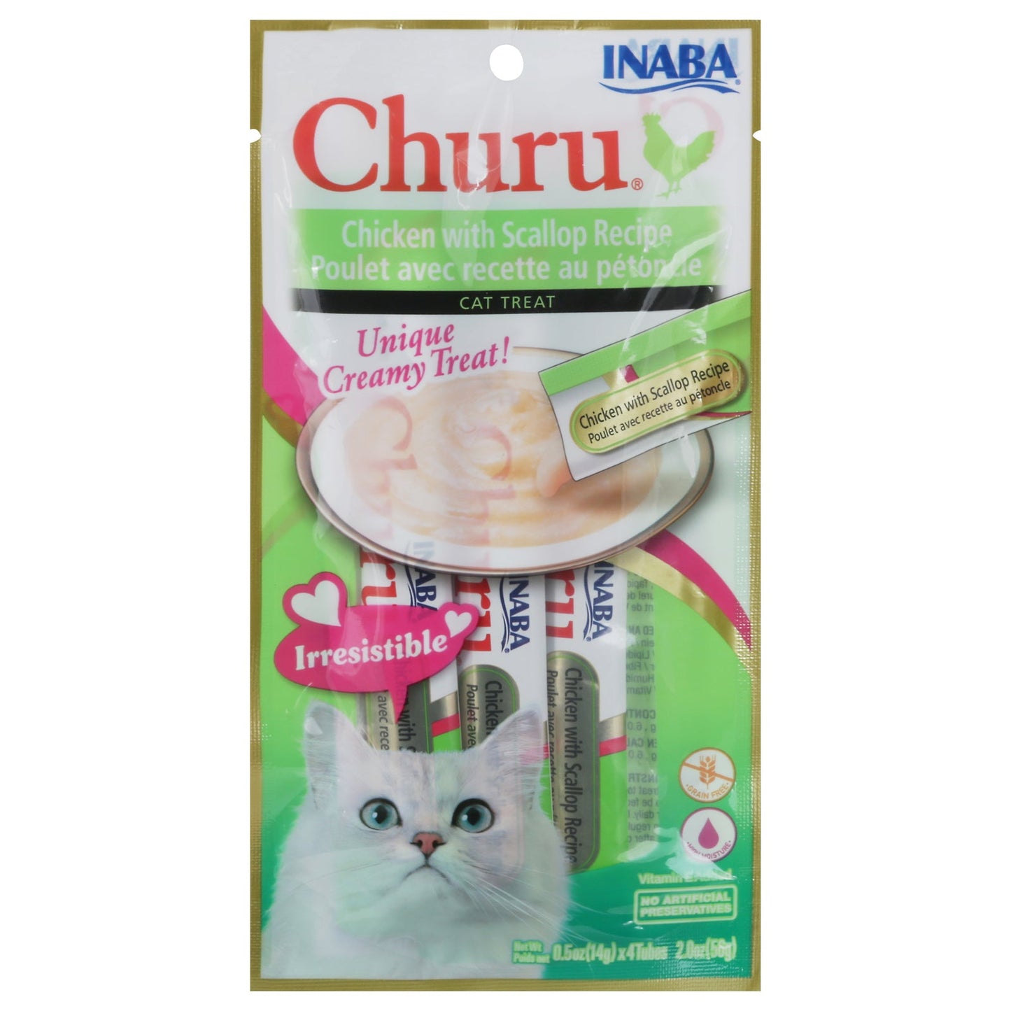 Inaba Churu Puree Chicken Scalp 2 Oz (8 Count)