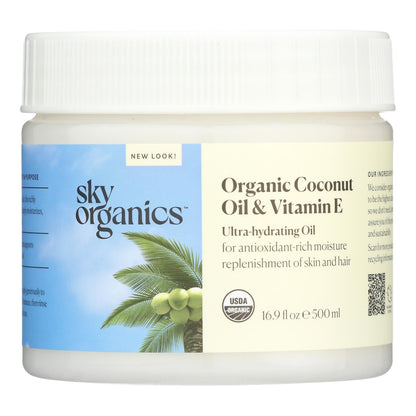 Sky Organics Coconut Oil with Vitamin E - 16.9 Fl. Oz.