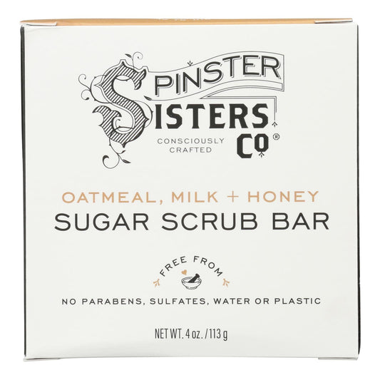 Spinster Sisters Company Scrub Brush Sugar Oatmeal Milk Honey - 4 Ounces