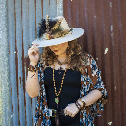 Woven Picasso Stacked Stone Beaded Bracelet 810n