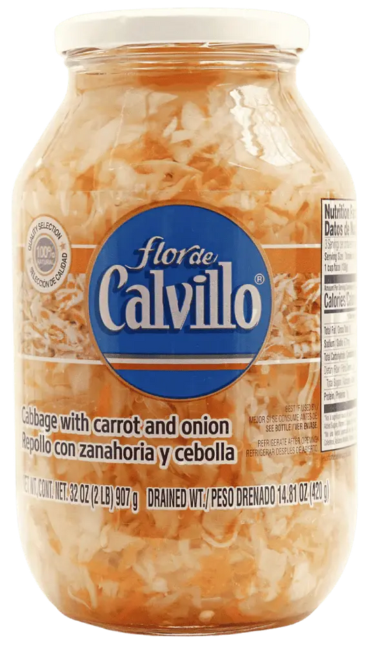 Flor de Calvillo Repollo con Zanahoria (Cabbage with Carrots) 32 oz