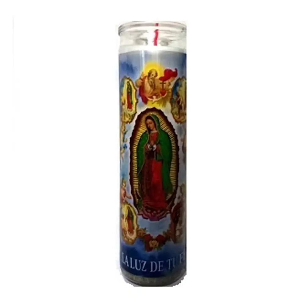 Virgen De Apariciones White Candle tall
