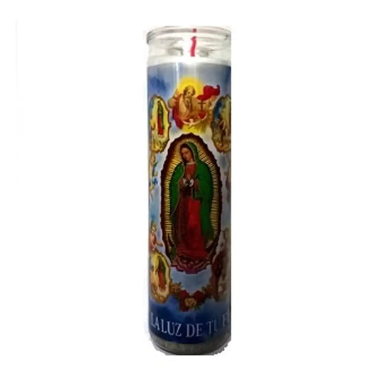 Virgen De Apariciones White Candle tall