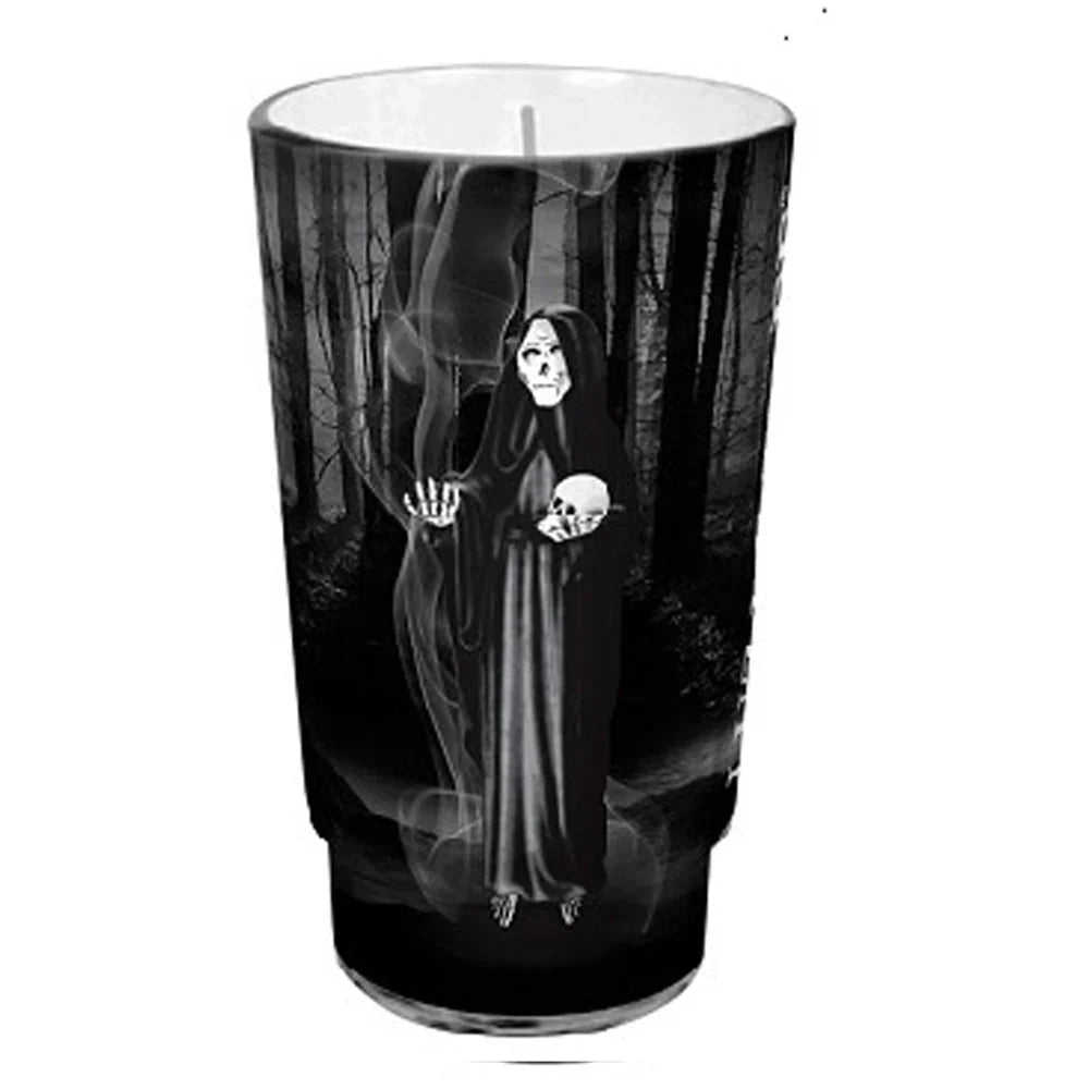 Santa Muerte White Candle lrg cup