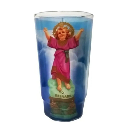 Divino Ni? Jesus White Candle lrg cup