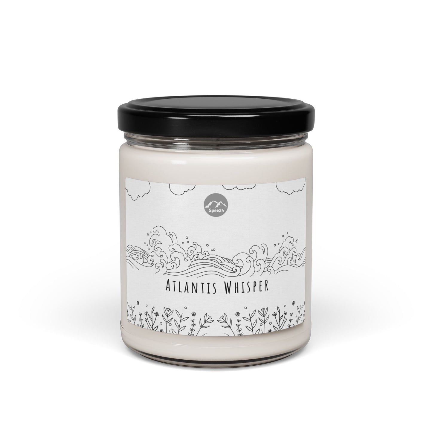 Atlantis Whisper Scented Soy Candle, Relaxing Home Decor, Gift for Her, Aromatherapy Candle, Eco-Friendly Candle -- 9oz