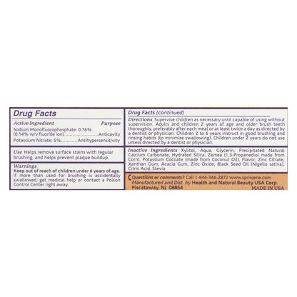 Sprinjene Natural Sensative Toothpaste with Flouride - 3.5 Oz