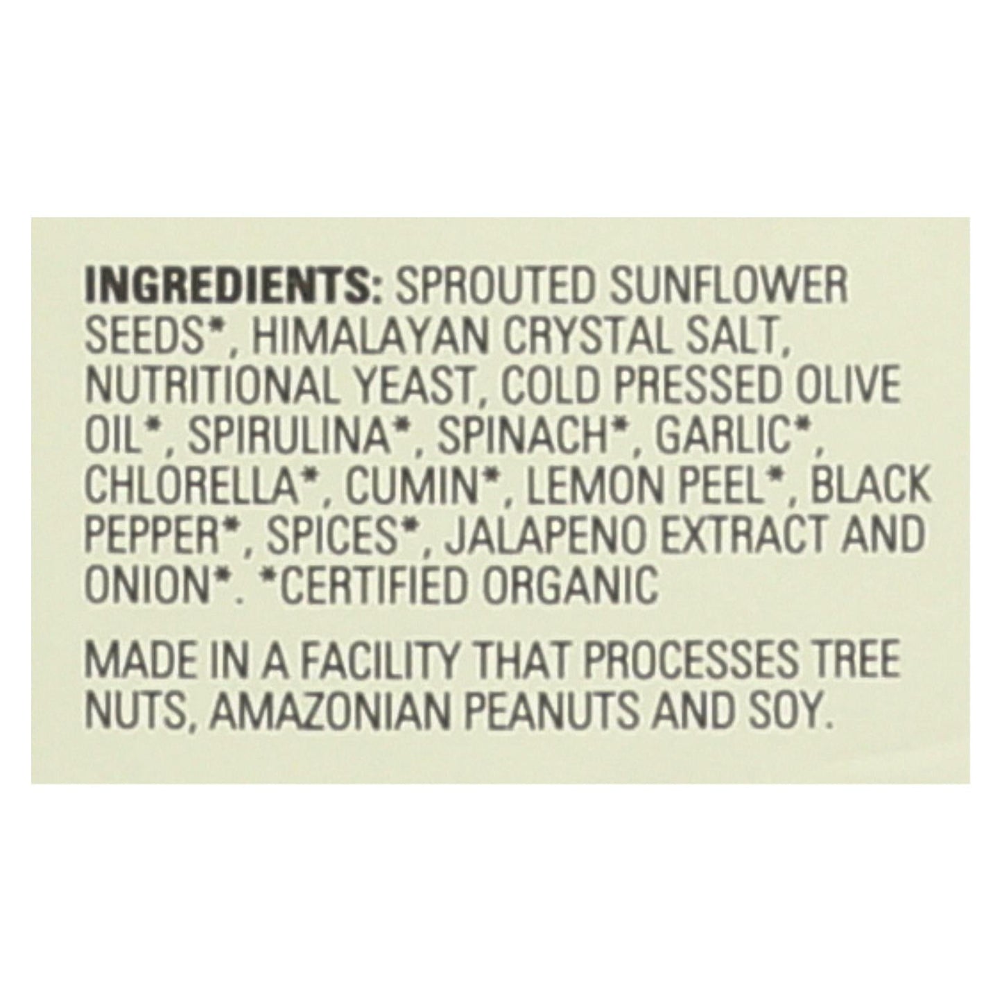 Living Intentions Organic Sprouted Sunflower and Greens Seed Mix, Jalapeño Mojo, Pack of 6, 8 Oz.