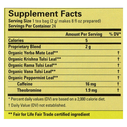 Ecoteas Holy Mate! Premium Energy Tea Bags (6 Pack) - 24 Total Tea Bags