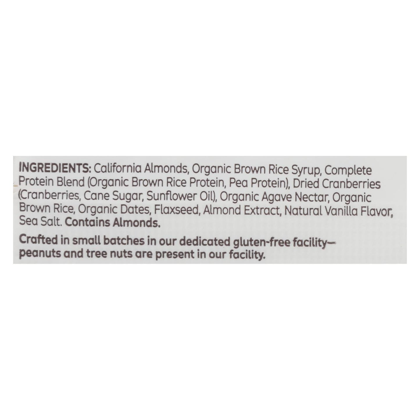 The Gluten Freeb Bar - Gluten Free Cranberry Toasted Almond - Case Of 12 - 2.05 Oz Each