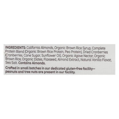 The Gluten Freeb Bar - Gluten Free Cranberry Toasted Almond - Case Of 12 - 2.05 Oz Each