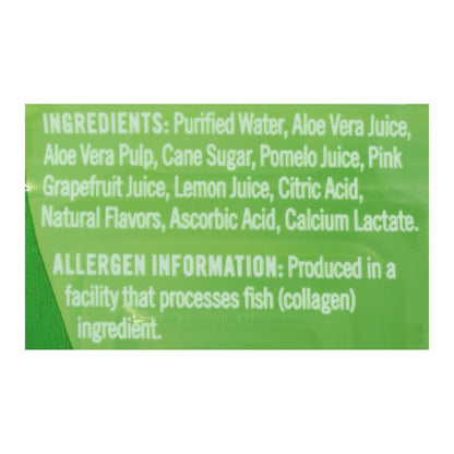 Alo Appeal Aloe Vera Juice Drink - Pomelo Lemon & Pink Grapefruit - 16.9 Fl Oz (Pack of 12)