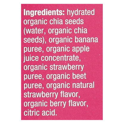 Mamma Chia Organic Vitality Snack Squeeze - Strawberry Banana 3.5 Oz, Pack of 6