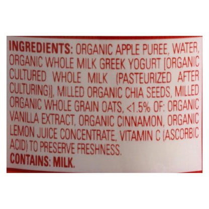 Happy Tot Super Morning Organic Apples, Cinnamon, Yogurt & Oats + Super Chia - 4 Oz Pouches (Pack of 16)