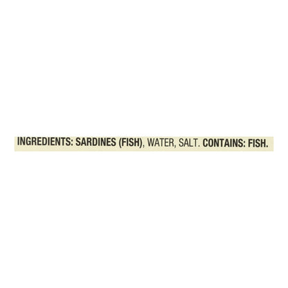 Season Sardines in Water - Case of 12 - 4.375 Oz Tins