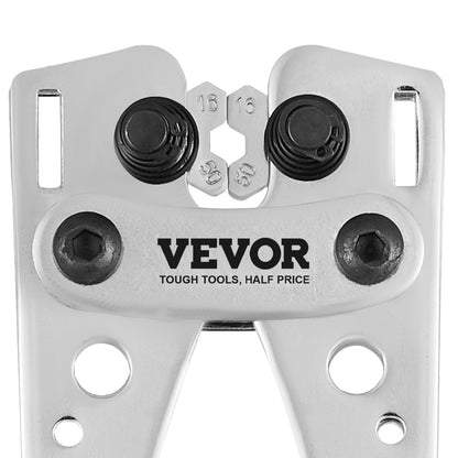 VEVOR Crimping Tool, AWG Copper And Aluminum Terminal Battery Lug Crimper, 6 Wire Sizes Crimping Die, With A Cutting Pliers, Gloves, 95pcs Copper Ring Connectors, And 100pcs Heat Shrink Tubes