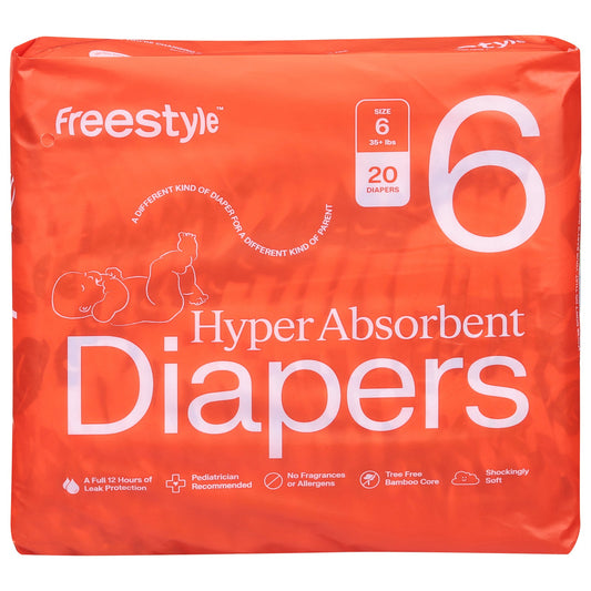 Freestyle Baby Size 6 Diapers: Premium Comfort for Your Little One (20 Ct., Case of 6)