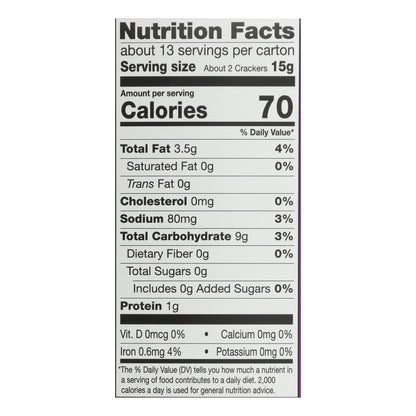 Milton's Crispy Sea Salt Crackers (Pack of 8, 6.8oz Each)