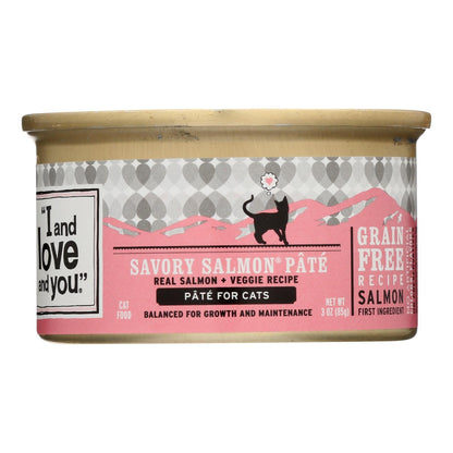 I And Love And You Cat Canned Food Savory Salmon Recipe - Case of 24 - 3 oz