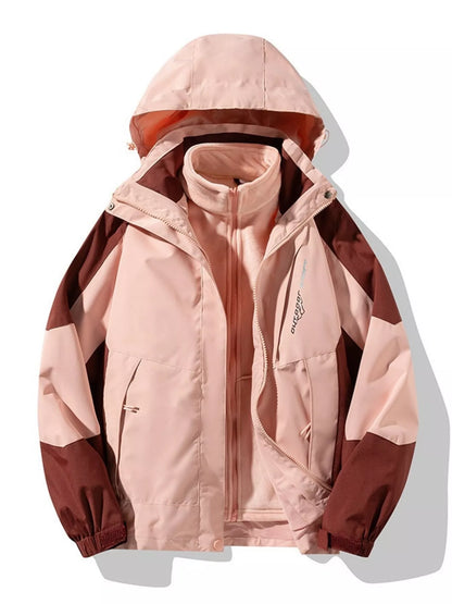 Men's Plus Size Waterproof Windproof Outdoor Hooded Jacket