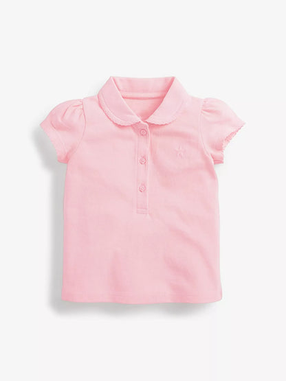 Children's Button Detail Short Sleeve Polo