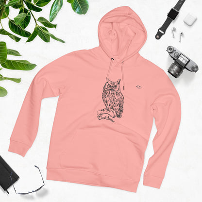 HD-055ML-24 Owl Hoodie Owl Lover Gift Woodland Owl Art