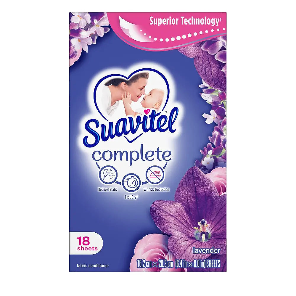 Suavitel Softerner Sheets Lavender 18 ct