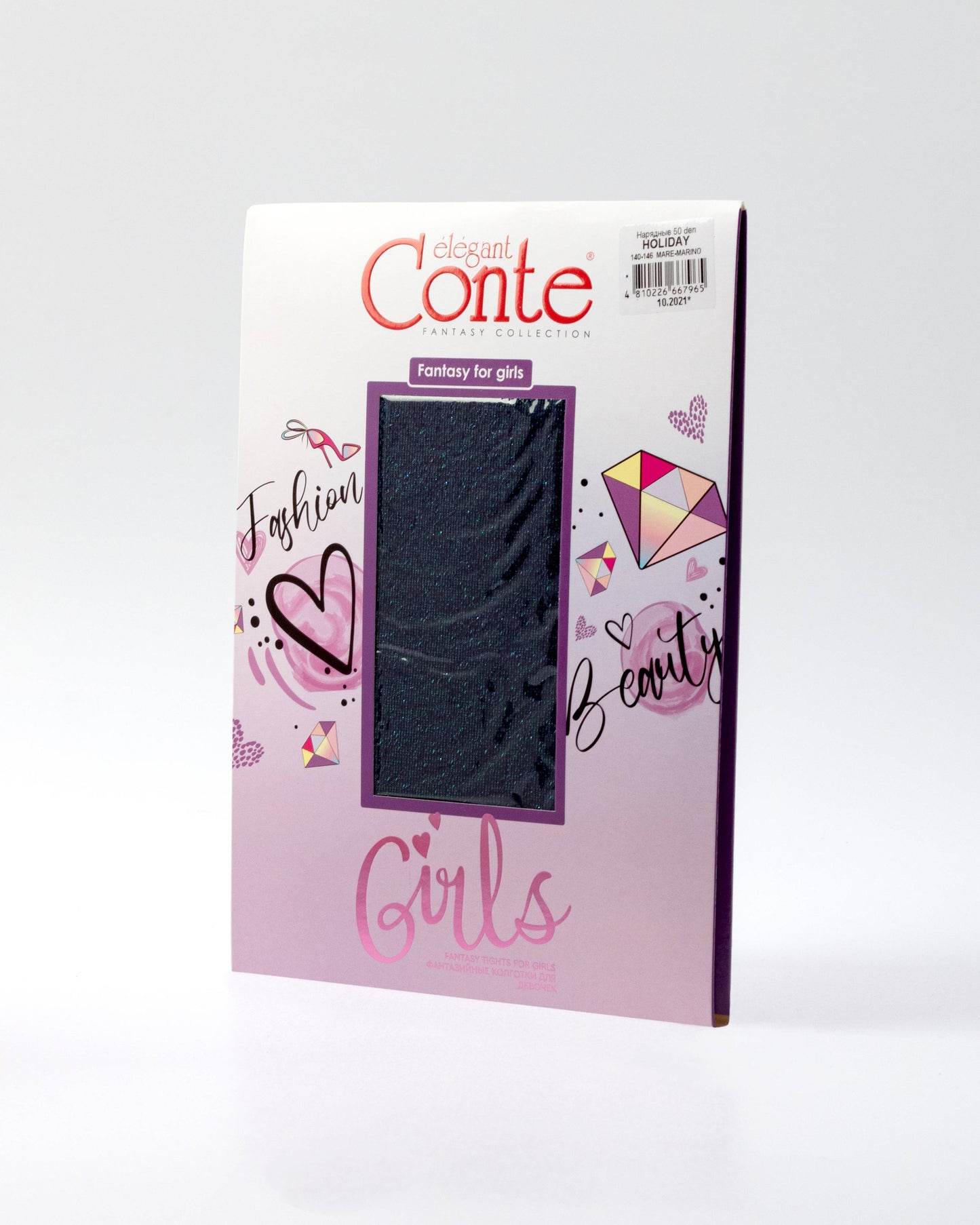 Conte Holiday 50 Den - Fantasy Elegant Tights For Girls with pearlescent lurex shine - 4yr. 6yr. 8yr. 10yr. (20С-201СП)
