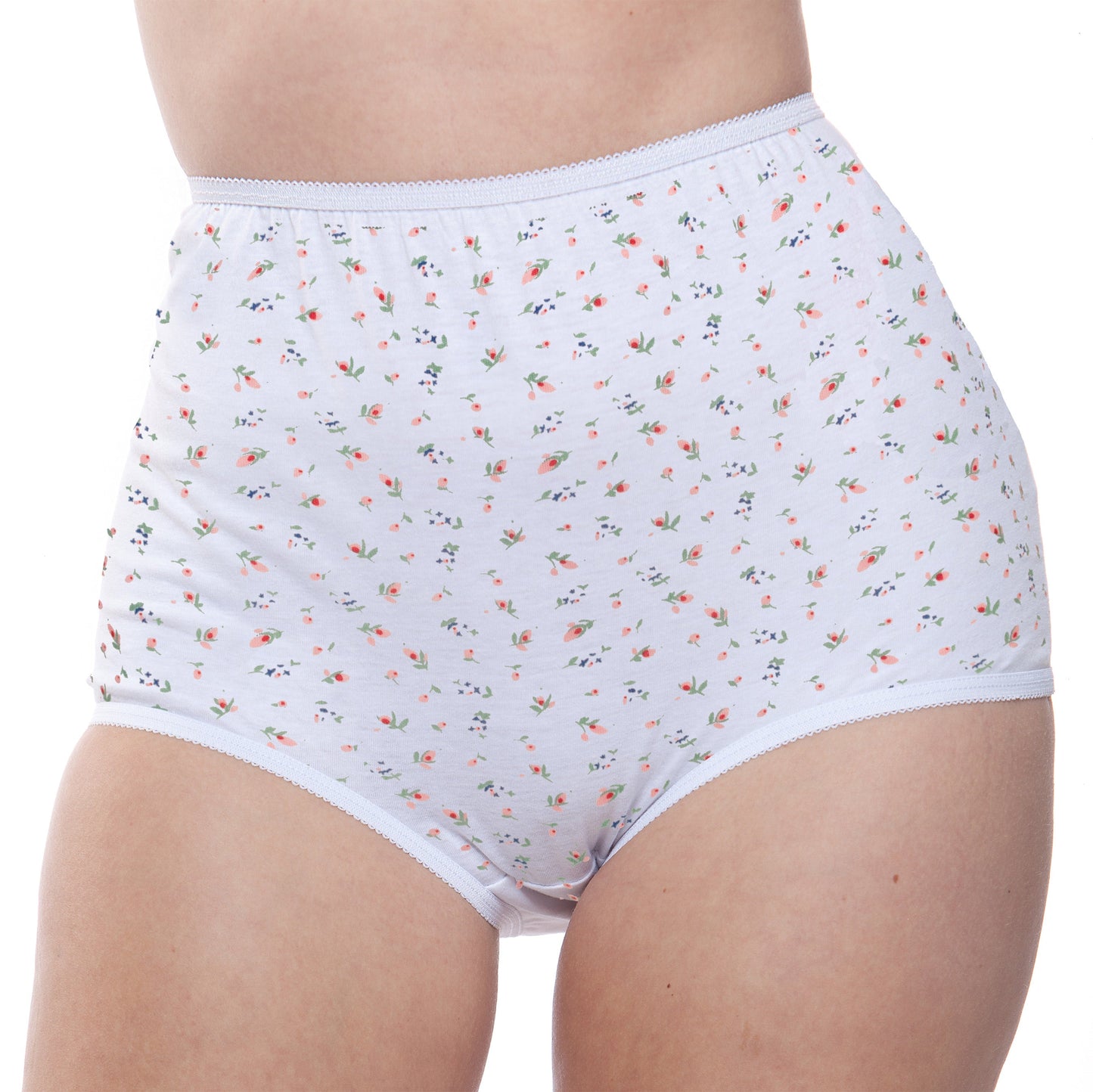 100% Cotton Full Coverage Panty Floral Print 6 Pack