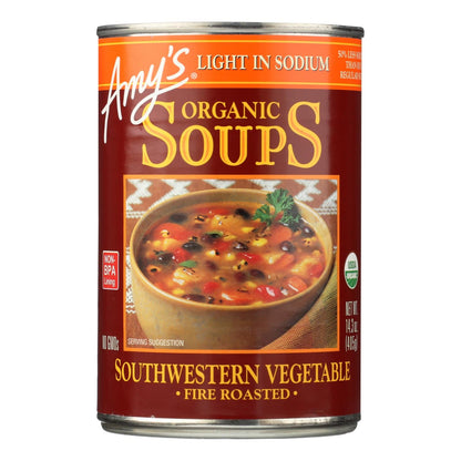 Amy's Organic Fire Roasted Southwestern Vegetable Soup, 14.3 Oz (Case of 12)