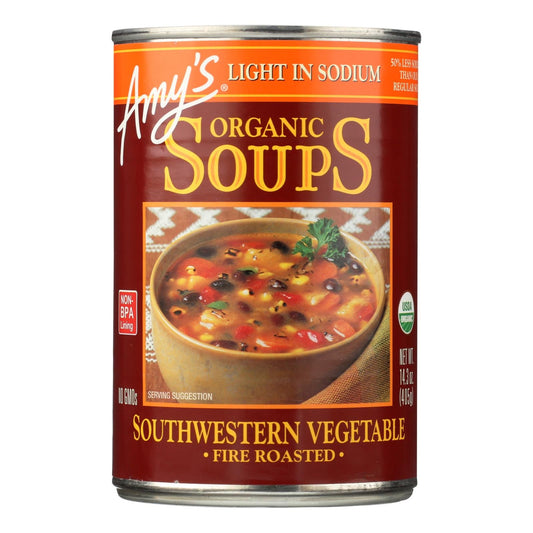 Amy's Organic Fire Roasted Southwestern Vegetable Soup, 14.3 Oz (Case of 12)