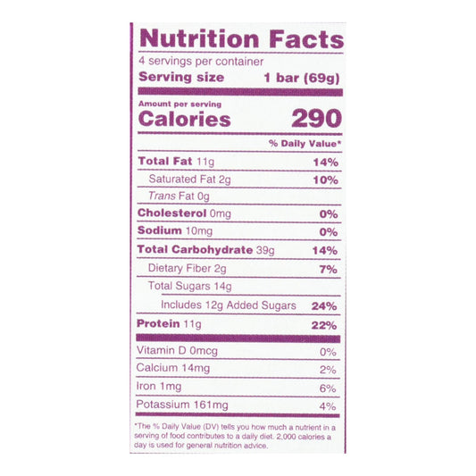 Gomacro Protein Bar, Peanut Butter Chip, 2.4 Oz, Pack of 7