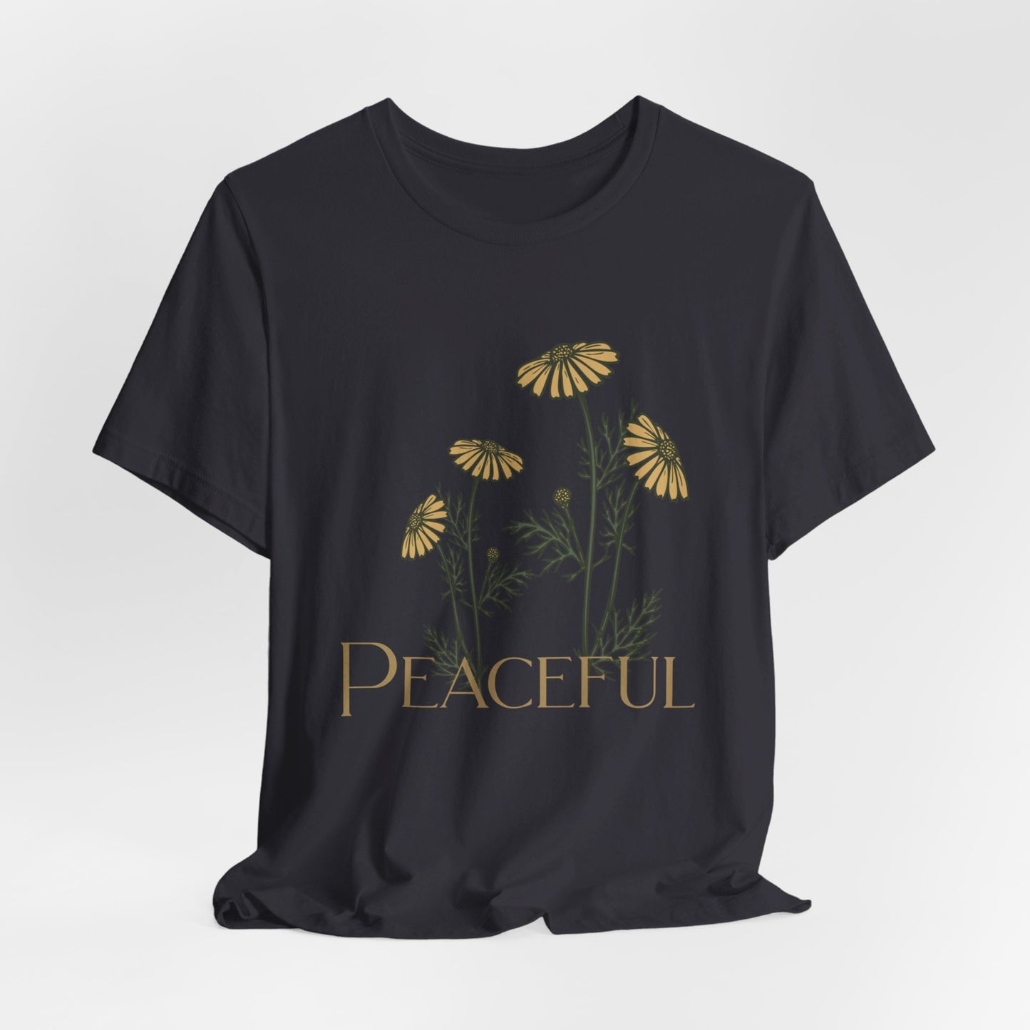 TS-036ML-24 women’s peace shirt with flowers floral design peace tee for women flower graphic shirt peace print shirt women’s floral peace tee