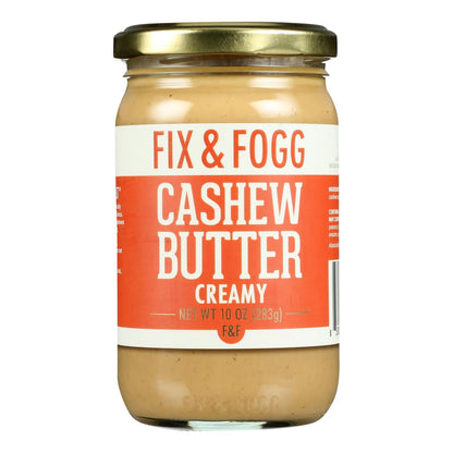 Fix & Fogg Creamy Cashew Butter, Pack of 6 - 10 Oz Jars