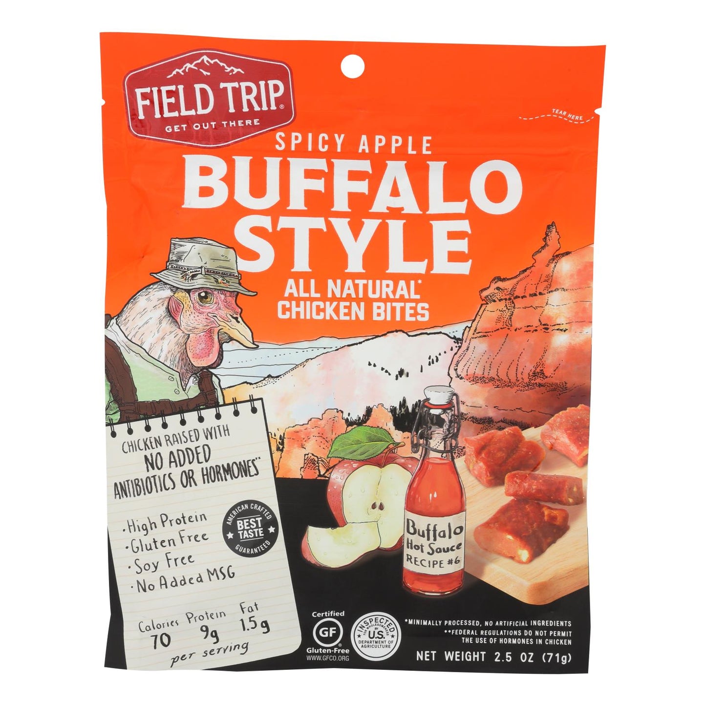 Field Trip Chicken Bites Spicy Apple Buffalo Sauce 2.5 oz (Case of 9)