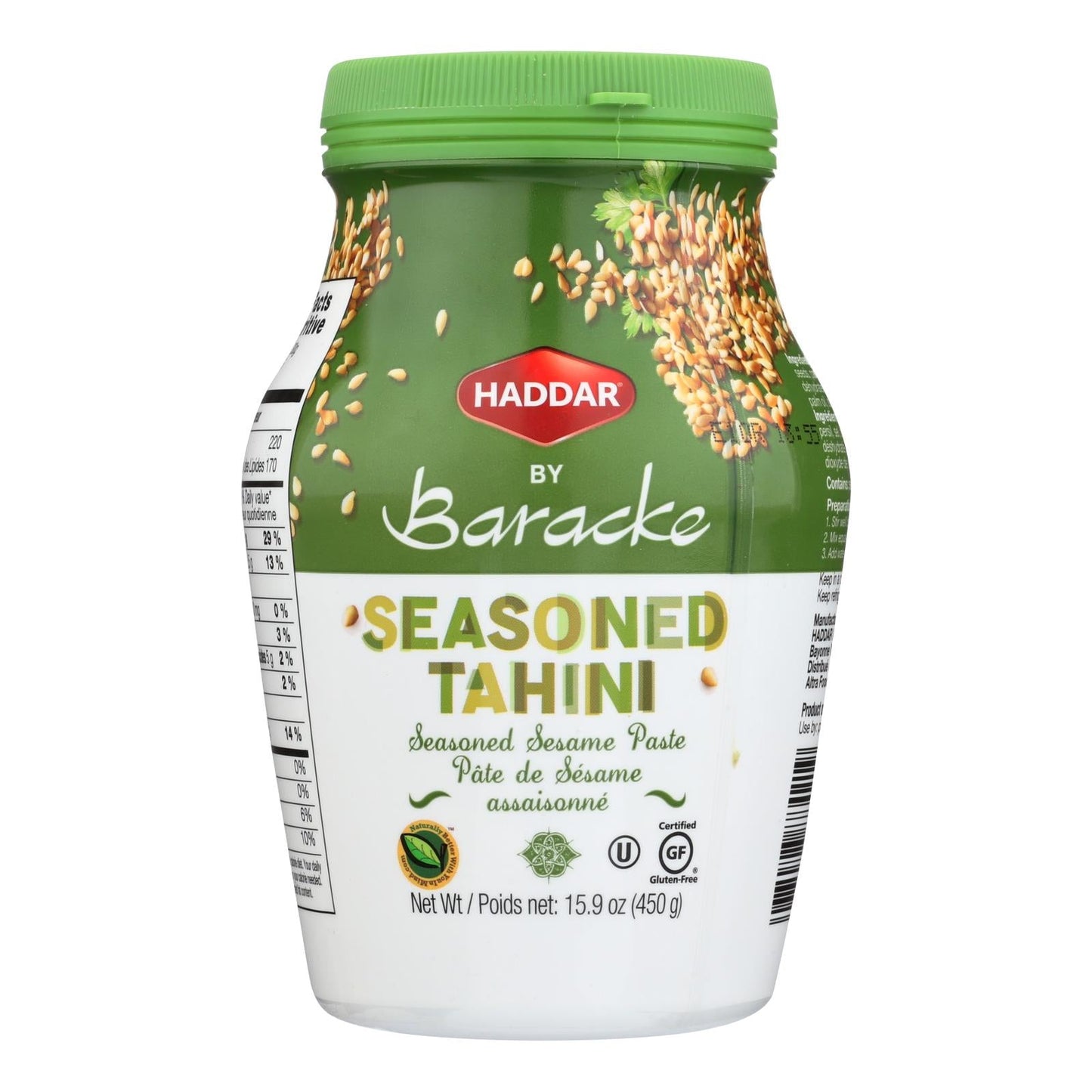 Haddar Temperature-Controlled Tahini Seasoned, 15.9 Oz, Case of 12