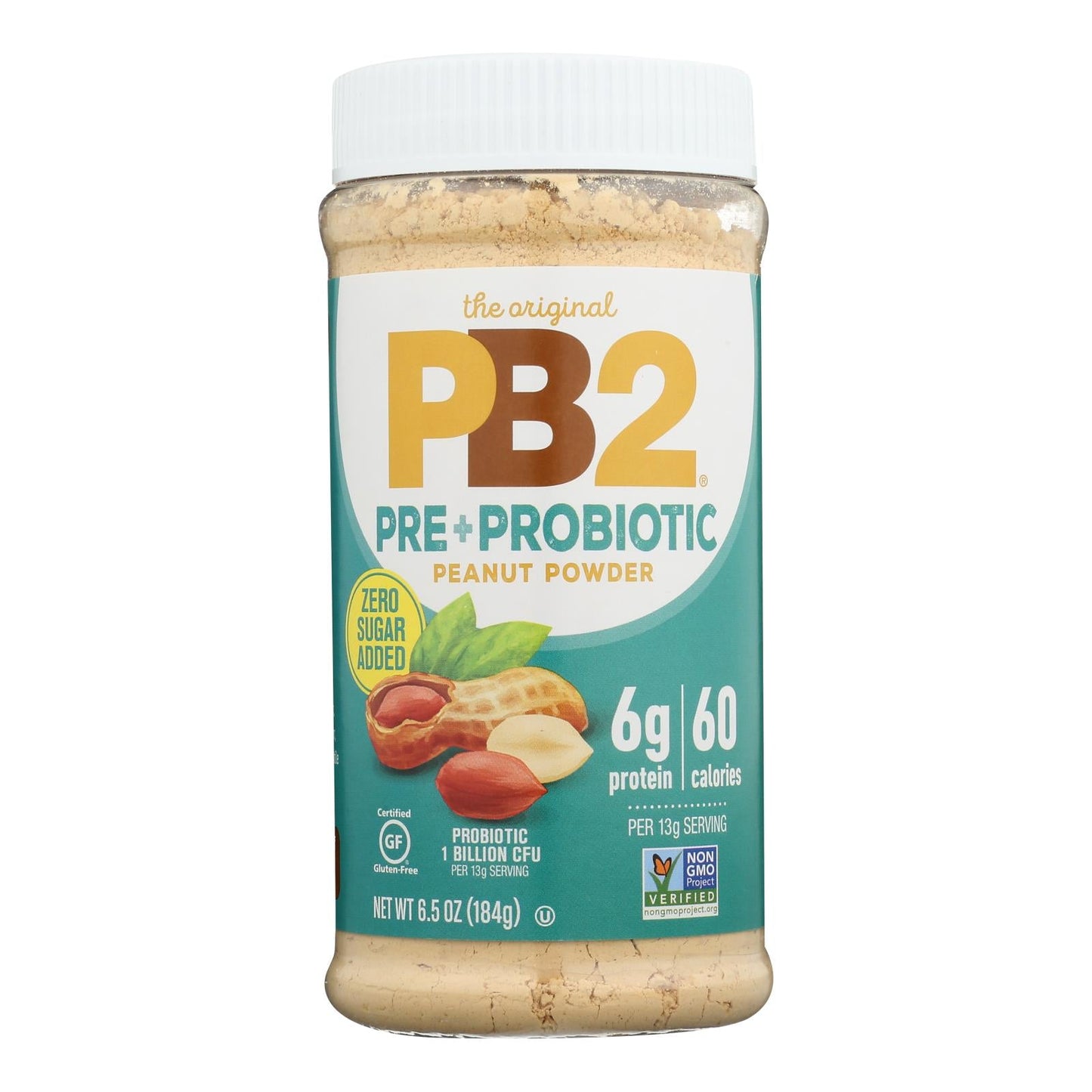 Pb2 - Pre+Probiotic Peanut Powder - Box of 6 - 6.5 Oz