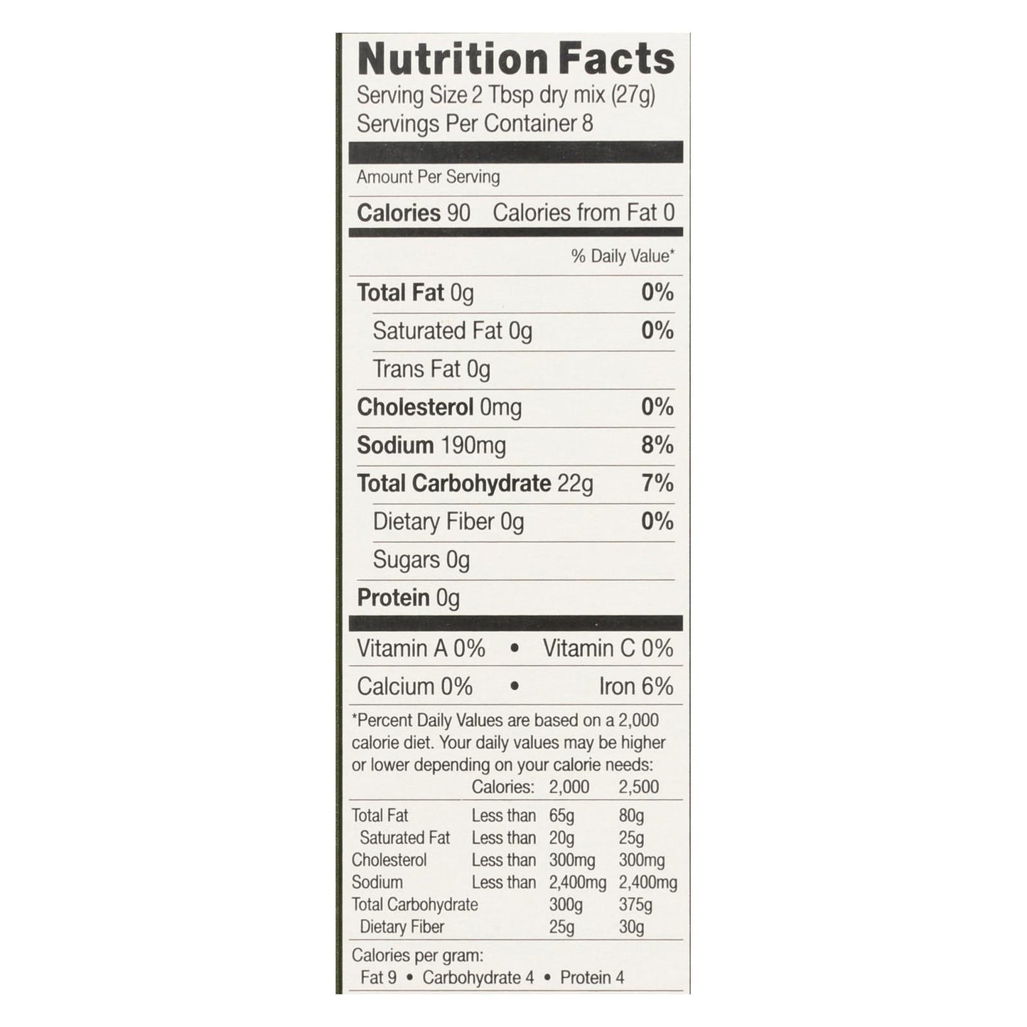 Chebe Bread Products - Focaccia Bread Mix - 8 - 7.5 Oz. Cs