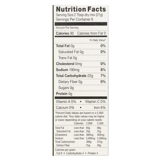 Chebe Bread Products - Focaccia Bread Mix - 8 - 7.5 Oz. Cs