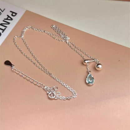 925 Sterling Silver Y-Shaped Drop Necklace