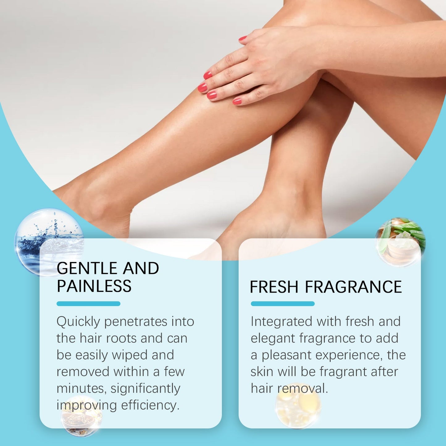 OceAura Hair Removal Spray Refreshing Moisturizing Gentle Smooth Hand Hair Leg Hair Skin Gentle Formula Hair Removal Spray