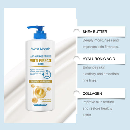 West&Month Skin Firming Cream, Soothing Skin Wrinkles Repair Hydrating Moisturizing Firming Body Cream