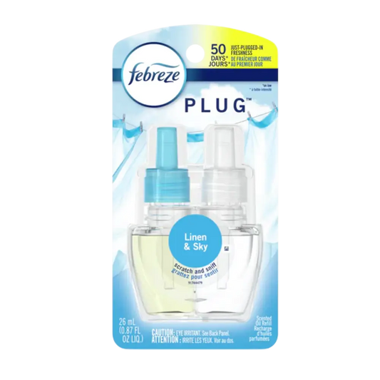 Febreze Odor Eliminating Air Plug Refill Linen Sky 26 mL