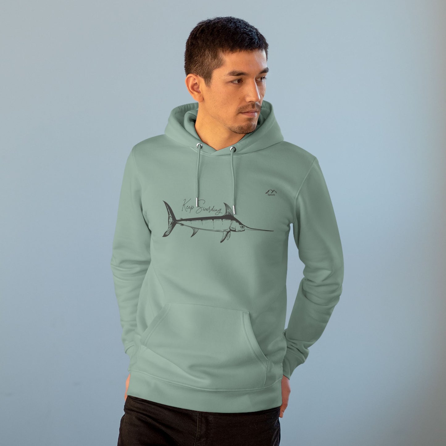 HD-054ML-24 Swordfish Hoodie Ocean Lover Swordfish Art Fishing Gift