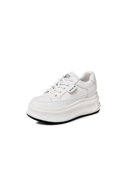 Lace Up Round Toe Platform Sneakers