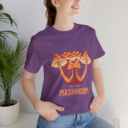 TS-029ML-24 Mushroom T-Shirt Forest Fungi Art Mushroom Lover Shirt