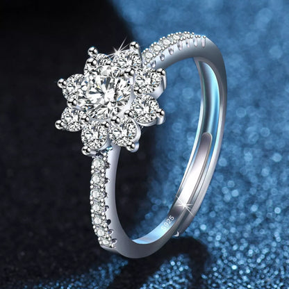 1 Carat Moissanite 925 Sterling Silver Ring