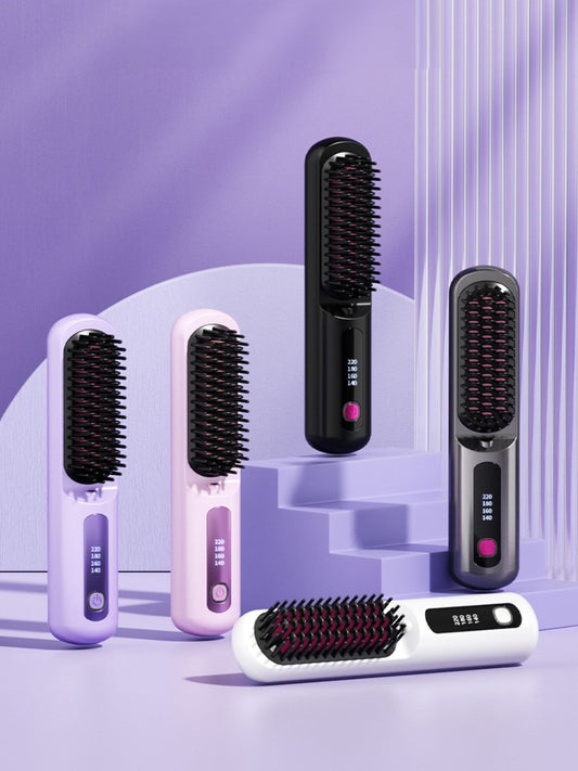Portable Heated Hair Straightening Comb